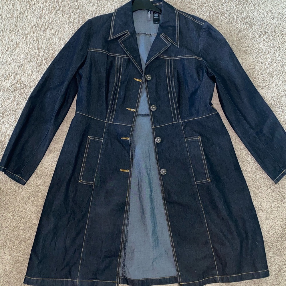 long jean jacket (size XL)